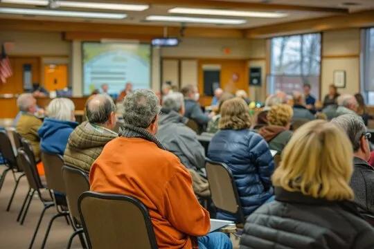 Students and educators in a supportive community setting