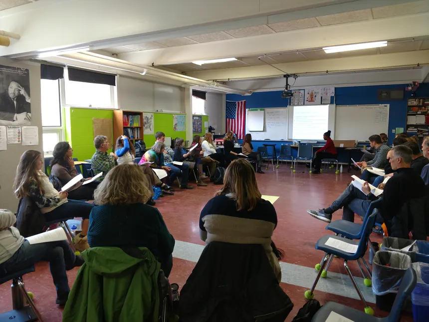 Restorative circle discussion in a school setting